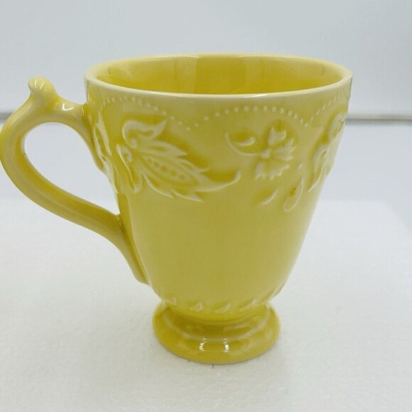 (2) J. Willfred Sadek VERA BRADLEY MY HOME Yellow 4.5" Mugs Portugal - Picture 6 of 9